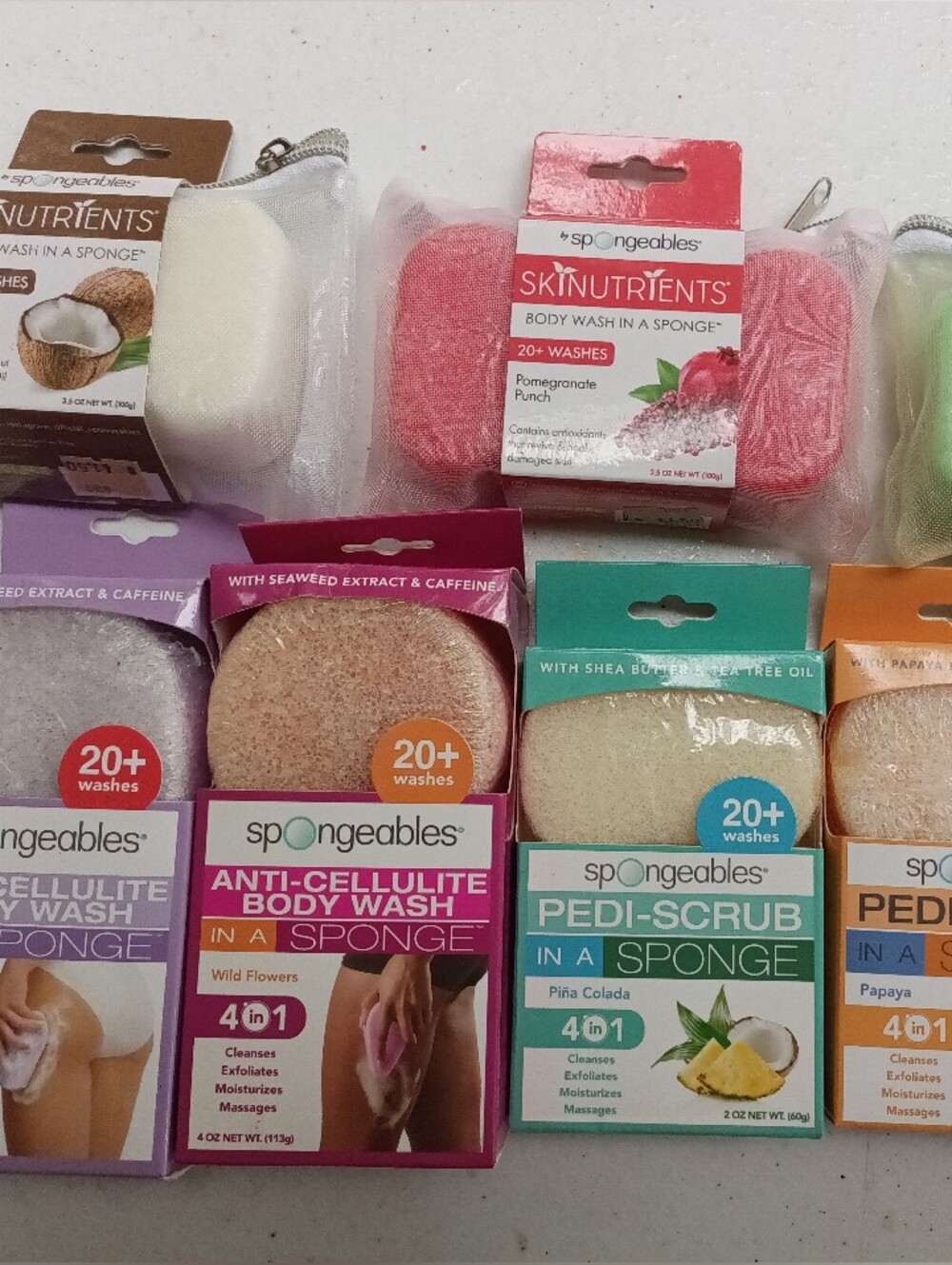 BOUTIQUE BEAUTY RESELLER BUNDLE 8 New  Spa Products Spongeables Skinutriens